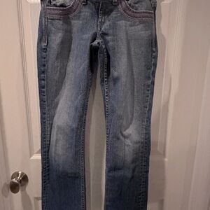 Guess Vintage Jeans Rainbow-Stitched Pockets size 27